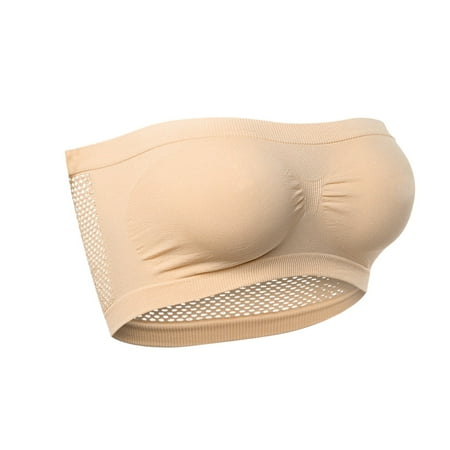 Knosfe Women s Mesh Seamless Bandeaus Wireless Bra Support Comfort T-shirt Strapless Bra S
Knosfe Women s Mesh Seamless Bandeaus Wireless Bra Support Comfort T-shirt Strapless Bra S