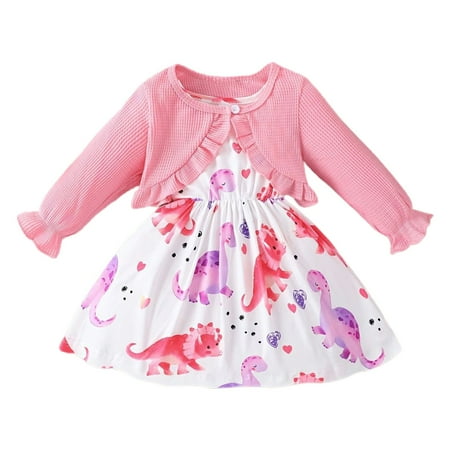 UACY Toddler Baby Girl Spring Autumn Pure Color Long Sleeved Coat Cute Lightweight Sleeveless Dress Set Two Piece for 3 To 24 Months
UACY Toddler Baby Girl Spring Autumn Pure Color Long Sleeved Coat Cute Lightweight Sleeveless Dress Set Two Piece for 3 To 24 Months