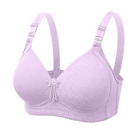 VALSEEL Women Bra No Rims Comfortable Breathable Anti-exhaust Base Top Solid Underwear