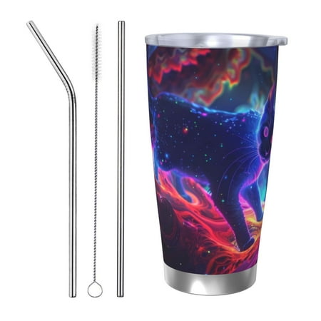 Uemuo Cosmic Cat Psychedelic Journey Print Travel Coffee Mug 20oz Double-walled Car Cup Stainless Steel Insulated Tumbler Leak-proof Travel Cup Reusable Straw Car Cup-Straw Three-piece Set
Uemuo Cosmic Cat Psychedelic Journey Print Travel Coffee Mug 20oz Double-walled Car Cup Stainless Steel Insulated Tumbler Leak-proof Travel Cup Reusable Straw Car Cup-Straw Three-piece Set