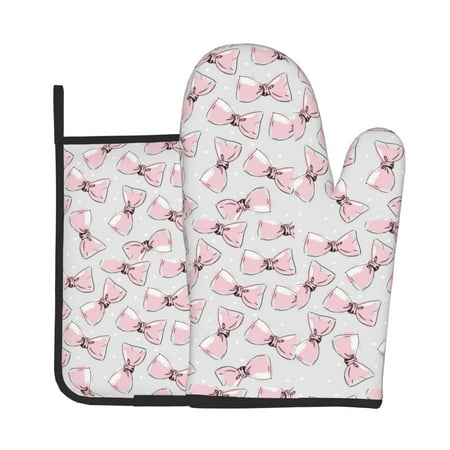Xecao Cute Bow Tie Pattern Oven Mitts and Pot Holders Sets Heat Resistant Silicone Oven Mittens Extra Thicken Long Kitchen Cotton Oven Glove for Cooking
Xecao Cute Bow Tie Pattern Oven Mitts and Pot Holders Sets Heat Resistant Silicone Oven Mittens Extra Thicken Long Kitchen Cotton Oven Glove for Cooking