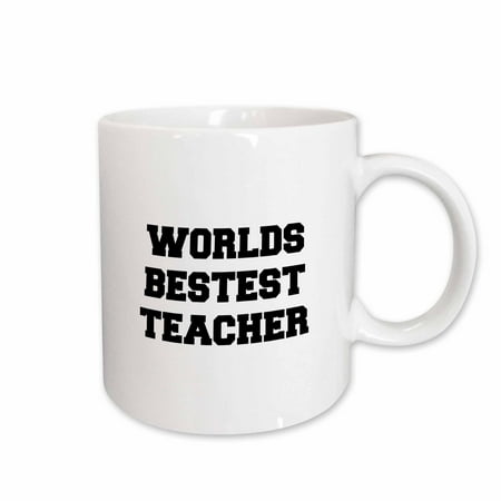 3dRose Worlds best teacher Ceramic Mug 11-ounce