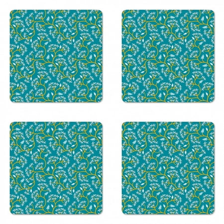Botanical Coaster Set of 4 Nature Botanic Jungle Themed Repeating Leaves and Branches Pattern Square Hardboard Gloss Coasters Standard Size Petrol Blue and Orange by Ambesonne
Botanical Coaster Set of 4 Nature Botanic Jungle Themed Repeating Leaves and Branches Pattern Square Hardboard Gloss Coasters Standard Size Petrol Blue and Orange by Ambesonne