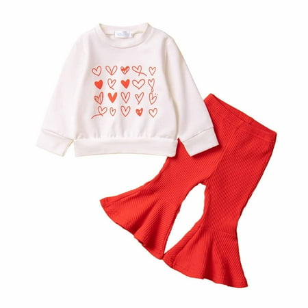 Dezsed Valentine s Day Gift For Kids Clearance Spring Fall Baby Girls Clothes Sets Cotton Crew Neck Long Sleeve Casual Heart Print Tops And Trousers Set 9Months-5Years
Dezsed Valentine s Day Gift For Kids Clearance Spring Fall Baby Girls Clothes Sets Cotton Crew Neck Long Sleeve Casual Heart Print Tops And Trousers Set 9Months-5Years