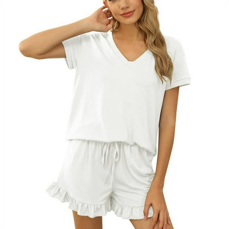 Womens Plus Size Pajama Set Soft Sleepwear Summer 2-Piece Sleepwear Lounge Sets for Women
Womens Plus Size Pajama Set Soft Sleepwear Summer 2-Piece Sleepwear Lounge Sets for Women