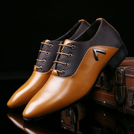 Men‘s Faux Leather Pointed Toe Oxfords Dress Shoes Comfortable Non-Slip Business Formal Shoes
Men‘s Faux Leather Pointed Toe Oxfords Dress Shoes Comfortable Non-Slip Business Formal Shoes