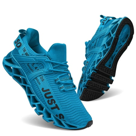 WONESION Just so so Mens Running Shoes Sneakers Sky blue Size 8.5