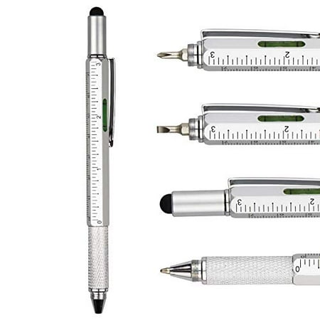 DunBong Metal Multi tool Pen 6-in-1 Stylus Pen - With Screwdriver Phillips Screwdriver Flathead Bit Slotted Screwdriver Ballpoint Pen Black ink Stylus pen Bubble Level and Ruler 1-Coun
DunBong Metal Multi tool Pen 6-in-1 Stylus Pen - With Screwdriver Phillips Screwdriver Flathead Bit Slotted Screwdriver Ballpoint Pen Black ink Stylus pen Bubble Level and Ruler 1-Coun