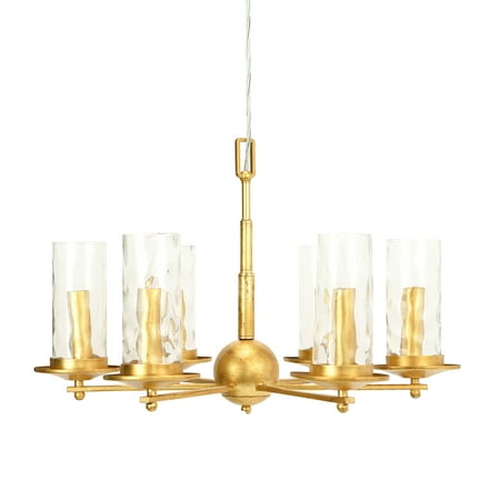 Ember Interiors Antiqued Gold 6-Light Chandelier