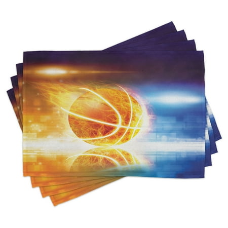 Basketball Placemats Set of 4 Abstract Sports Background Burning Basketball with Digital Reflection Art Print Washable Fabric Place Mats for Dining Room Kitchen Table Decor Blue Yellow by Ambesonne
Basketball Placemats Set of 4 Abstract Sports Background Burning Basketball with Digital Reflection Art Print Washable Fabric Place Mats for Dining Room Kitchen Table Decor Blue Yellow by Ambesonne