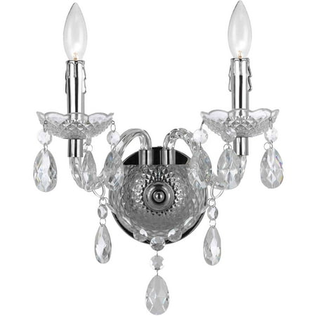 Hanover Hannah Faux Crystal Wall Sconce in Clear and Chrome | Wall Light Fixture for Bedroom Living Room Hallway Entryway Kitchen Nursery | 2 Lights | Hardwire or Plug-In
Hanover Hannah Faux Crystal Wall Sconce in Clear and Chrome | Wall Light Fixture for Bedroom Living Room Hallway Entryway Kitchen Nursery | 2 Lights | Hardwire or Plug-In