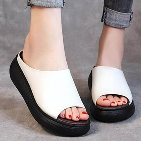 KKCXFJX slippers for women Summer New Style Outer Wear Flat With Flip Flops Retro Sponge Cake Casual Sandals And Slippers Female Beach Large Size Slippers
KKCXFJX slippers for women Summer New Style Outer Wear Flat With Flip Flops Retro Sponge Cake Casual Sandals And Slippers Female Beach Large Size Slippers