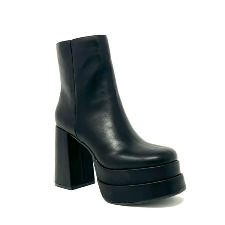 Edie Vegan Leather Platform Ankle Boots