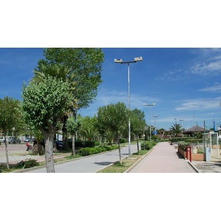 canvas print day mood bank esplanade summer italy blue sky stretched canvas 10 x 14