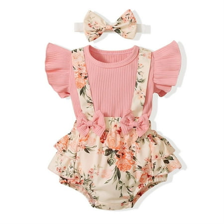Summer Savings Clearance! SHENGXINY Newborn Infant Baby Girl Clothes Outfits Shorts Sets Ruffle Sleeve Top And Bow Romper Cute Summer Clothes For Baby Girl 3-24Months
Summer Savings Clearance! SHENGXINY Newborn Infant Baby Girl Clothes Outfits Shorts Sets Ruffle Sleeve Top And Bow Romper Cute Summer Clothes For Baby Girl 3-24Months