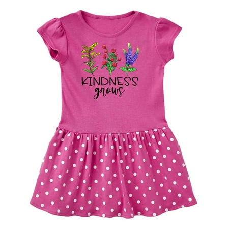 Inktastic Kindness Grows Wildflowers Gift Toddler Girl Dress