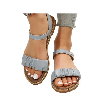 Ritualay Women Sandals Open Toe Flats Buckle Flat Sandal Solid Color Non-Slip Shoes Ladies Womens Summer Casual Shoe Light Blue 8.5
Ritualay Women Sandals Open Toe Flats Buckle Flat Sandal Solid Color Non-Slip Shoes Ladies Womens Summer Casual Shoe Light Blue 8.5