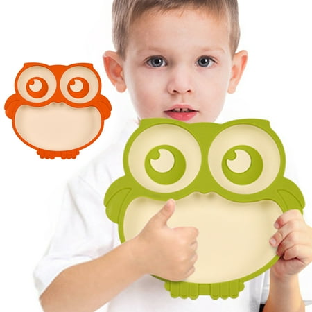 Riguas Dinner Plate with 4 Suction Cup Compartment Design Owl Shape Silicone 3 Grids Kid Dinner Plate Infant Food Container Household Supplies
Riguas Dinner Plate with 4 Suction Cup Compartment Design Owl Shape Silicone 3 Grids Kid Dinner Plate Infant Food Container Household Supplies