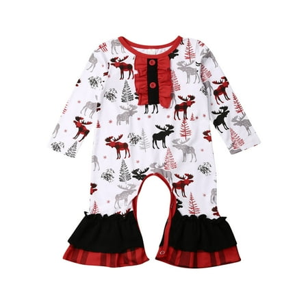 Newborn Baby Girl Christmas Romper Deer Jumpsuit Long Sleeve Button Flared Pants Clothes
Newborn Baby Girl Christmas Romper Deer Jumpsuit Long Sleeve Button Flared Pants Clothes