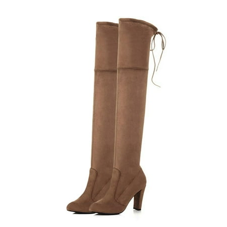 Rotosw Womens Winter Shoes Tall Thigh High Boot Long Over The Knee Boots Non Slip Pointed Toe Business Faux Suede Brown US 11
Rotosw Womens Winter Shoes Tall Thigh High Boot Long Over The Knee Boots Non Slip Pointed Toe Business Faux Suede Brown US 11