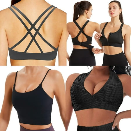 Elbourn Sports Bra for Women Criss-Cross Back Padded Strappy Sports Bras Medium Support Yoga Bra with Removable Cups Yoga Comfort Seamless Stretchy Sports Bra 1 Pack
Elbourn Sports Bra for Women Criss-Cross Back Padded Strappy Sports Bras Medium Support Yoga Bra with Removable Cups Yoga Comfort Seamless Stretchy Sports Bra 1 Pack