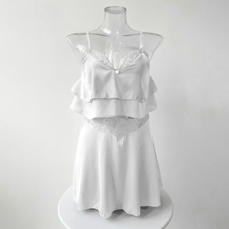 B91xZ Lingerie For Women Sexy Lingerie For Women Chiffon Lace Hollow Out Sweet Ruffle Sling Dress Set Lingerie for Women White L
B91xZ Lingerie For Women Sexy Lingerie For Women Chiffon Lace Hollow Out Sweet Ruffle Sling Dress Set Lingerie for Women White L