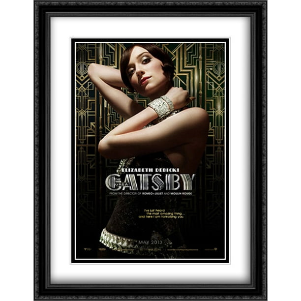 The Great Gatsby 28x36 Double Matted Large Large Black Ornate Framed Movie Poster Art Print