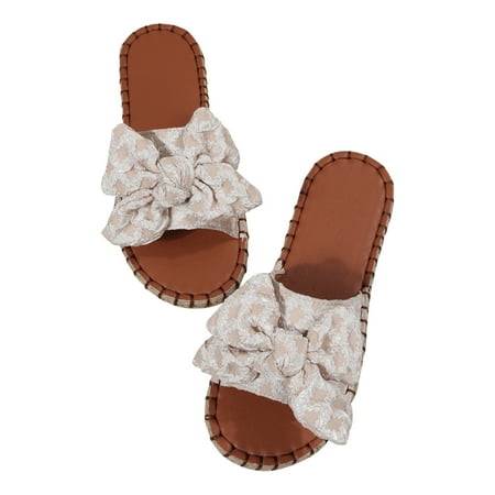 Juebong Cute Bowtie Slippers Women s Slides Sandal Shoes Outdoor Dress Sandals Open Toe Flat Sandals Beige 6
Juebong Cute Bowtie Slippers Women s Slides Sandal Shoes Outdoor Dress Sandals Open Toe Flat Sandals Beige 6