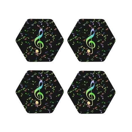 Yiaed Music Notes Print Leather Coasters for Drinks - Cup Coasters Coffee Table Kitchen Table Bar Home & Office Gifts Handmade Drink Coasters-Hexagon
Yiaed Music Notes Print Leather Coasters for Drinks - Cup Coasters Coffee Table Kitchen Table Bar Home & Office Gifts Handmade Drink Coasters-Hexagon