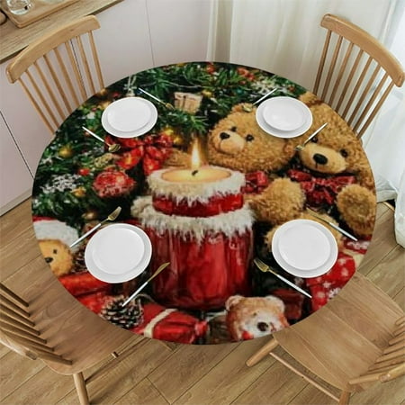 Autua Christmas Tree Teddy Bears Candle Round Tablecloth 100% Polyester Table Cover Waterproof Stain-Resistant for Restaurants Weddings Parties 38 -42
Autua Christmas Tree Teddy Bears Candle Round Tablecloth 100% Polyester Table Cover Waterproof Stain-Resistant for Restaurants Weddings Parties 38 -42