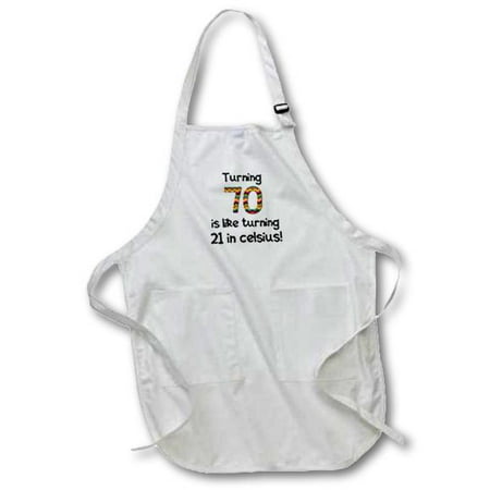 3dRose Turning 70 is like turning 21 in celsius - humorous 70th birthday gift Medium Length Apron 22 by 24-inch With Pouch Pockets
3dRose Turning 70 is like turning 21 in celsius - humorous 70th birthday gift Medium Length Apron 22 by 24-inch With Pouch Pockets
