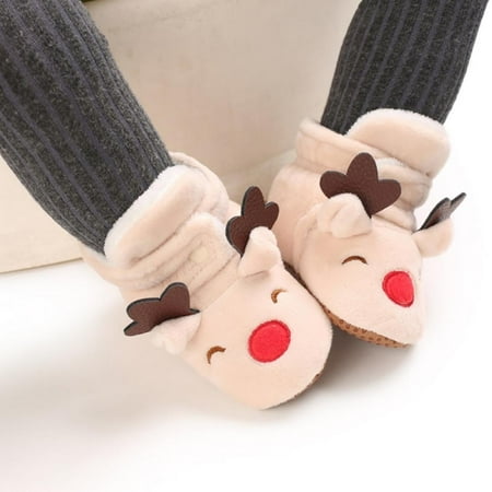 Baozhu Toddler Plush Warm Prewalker Baby Cute Cartoon Crib Shoes Infant Christmas Snow Boots Winter Baby Girl Shoes 0-18 Months
Baozhu Toddler Plush Warm Prewalker Baby Cute Cartoon Crib Shoes Infant Christmas Snow Boots Winter Baby Girl Shoes 0-18 Months