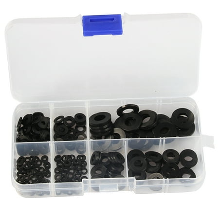 250pcs M2-M8 Black Nylon Flat Ring Plain Repair Washer Furniture Gasket Assortment Kit with Box (Black)
250pcs M2-M8 Black Nylon Flat Ring Plain Repair Washer Furniture Gasket Assortment Kit with Box (Black)