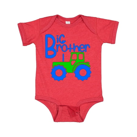 Inktastic Big Brother Tractor Gift Baby Boy Bodysuit