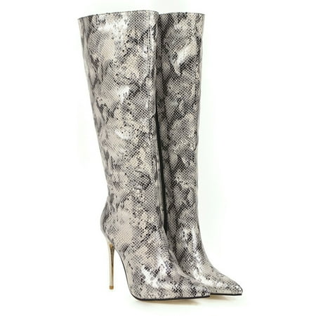 Women Boots Super High Heel Pointed Shoes Winter Leopard Print Snake Pattern Stilettos Knee-High Sexy Boots
Women Boots Super High Heel Pointed Shoes Winter Leopard Print Snake Pattern Stilettos Knee-High Sexy Boots