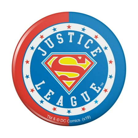 Justice League Superman Athletic Logo Kitchen Refrigerator Locker Button Magnet