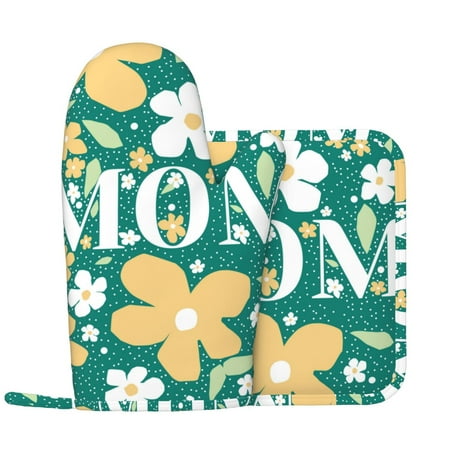 Happy Mother s Day1 Oven Mitts and Pot Holders Sets with 1 Non-Slip Left Silicone Oven Mitts and 1 Heatproof Insulated Hot Pads for Kitchen Use in Cooking Baking Grilling
Happy Mother s Day1 Oven Mitts and Pot Holders Sets with 1 Non-Slip Left Silicone Oven Mitts and 1 Heatproof Insulated Hot Pads for Kitchen Use in Cooking Baking Grilling