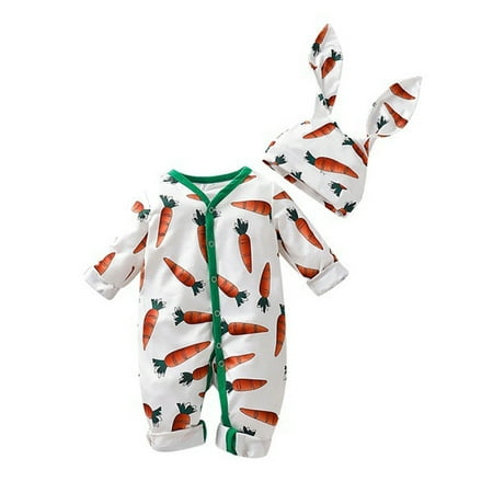 QWERTYU Newborn Infant Baby Toddler Girl Boy Outfits Cartoon Print Summer Bodysuit and Set Clothes Set Short Sleeve with Hat 0-18M White 90
QWERTYU Newborn Infant Baby Toddler Girl Boy Outfits Cartoon Print Summer Bodysuit and Set Clothes Set Short Sleeve with Hat 0-18M White 90
