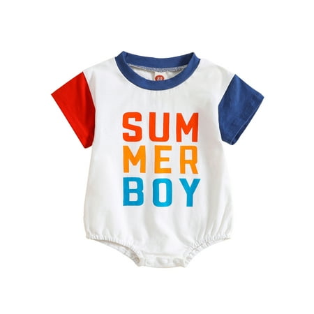 4th of July Infant Romper Baby Boys Girls Contrast Color Letter Print Short Sleeve Jumpsuits Summer Bodysuits
4th of July Infant Romper Baby Boys Girls Contrast Color Letter Print Short Sleeve Jumpsuits Summer Bodysuits