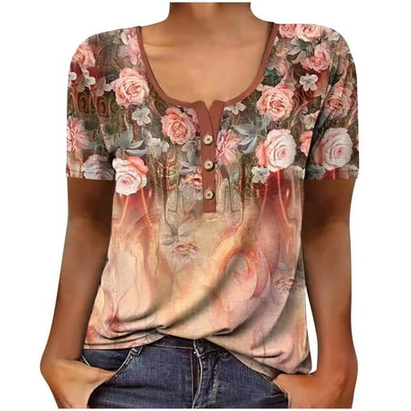 Maternity Blouses Women s Crewneck Casual Floral Print T-shirt Short Sleeve Tunic Tops Blouse Victorian Blouse Pink M
Maternity Blouses Women s Crewneck Casual Floral Print T-shirt Short Sleeve Tunic Tops Blouse Victorian Blouse Pink M