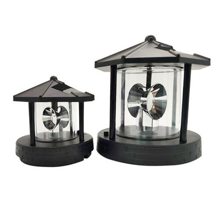 Aousin Solar LED Light Rotating Lighthouse Landscape Lamp Garden Decoration (A)