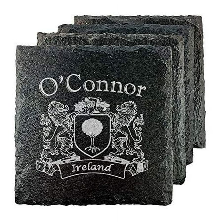 O Connor Irish Coat of Arms Slate Coasters - Set of 4