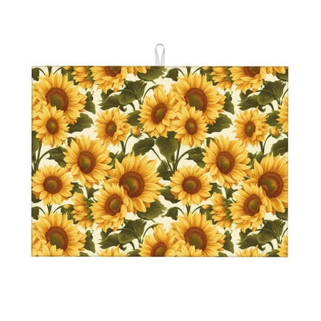 Adobk Romantic Elegant Sunflower Dish Drying Mat for Kitchen Counter Absorbent Microfiber Drying Pad Reusable Washable Large 18 x24
Adobk Romantic Elegant Sunflower Dish Drying Mat for Kitchen Counter Absorbent Microfiber Drying Pad Reusable Washable Large 18 x24