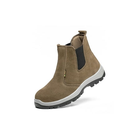 Daeful Men Protection Boot Steel Toe Work Boots Slip On Safety Shoes Solid Insulated Booties Mens Anti-smash Khaki 5
Daeful Men Protection Boot Steel Toe Work Boots Slip On Safety Shoes Solid Insulated Booties Mens Anti-smash Khaki 5