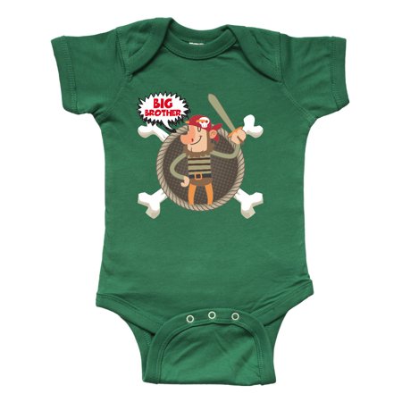 Inktastic Big Brother Pirate Gift Baby Boy Bodysuit
