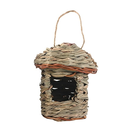Handwoven Warm Cozy Bird House Straw Pet Gardening Decorations Clearance Items