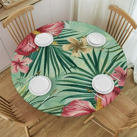 YANMS Flowers Palm Leaves Round Table Cover Washable for Home Kitchen Outdoor Decoration 100% Polyester Fiber 46-50
YANMS Flowers Palm Leaves Round Table Cover Washable for Home Kitchen Outdoor Decoration 100% Polyester Fiber 46-50