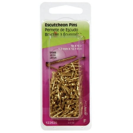 122631 0.75 in. Brass Plated Escutcheon Pin- pack of 6