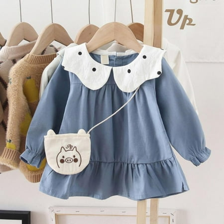 Little Girls Long Sleeve Cartoon Dress Peter Pan Collar Puff Sleeve Shirt Dresses 2-3 Years
Little Girls Long Sleeve Cartoon Dress Peter Pan Collar Puff Sleeve Shirt Dresses 2-3 Years