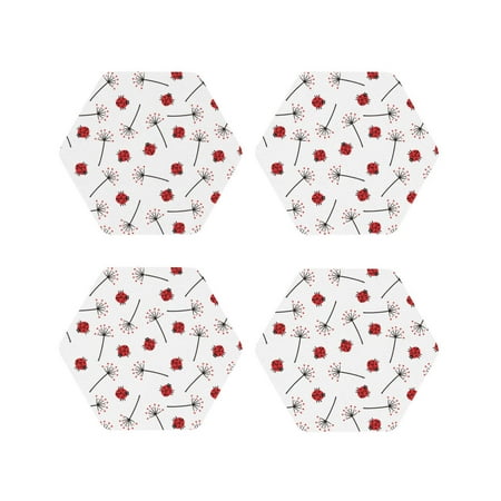 Honeii Ladybug With Dandelion Print Leather Coaster Set of 4 Ideal for Safeguarding Your Furniture from Drinks Spills and Effortless Cleanup-Hexagon
Honeii Ladybug With Dandelion Print Leather Coaster Set of 4 Ideal for Safeguarding Your Furniture from Drinks Spills and Effortless Cleanup-Hexagon